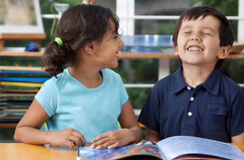 Children laughing